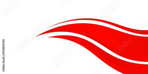 red and white business wave banner background. overlapping vector wave background. good for background design