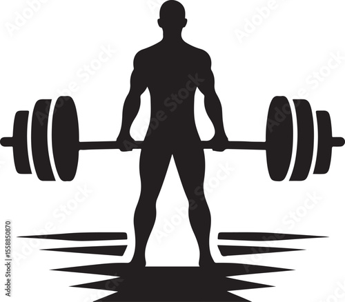 silhouette of man lifting dumbbell