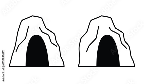 Travel and recreation in the mountains. Tourist signs Mountains, tent, campfire. Outdoor recreation.      