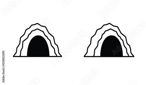 Travel and recreation in the mountains. Tourist signs Mountains, tent, campfire. Outdoor recreation.      