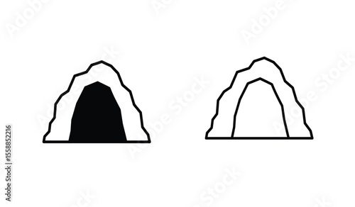 Travel and recreation in the mountains. Tourist signs Mountains, tent, campfire. Outdoor recreation.      