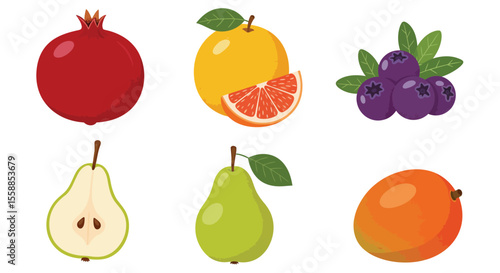Colorful Fruit Pattern Illustration