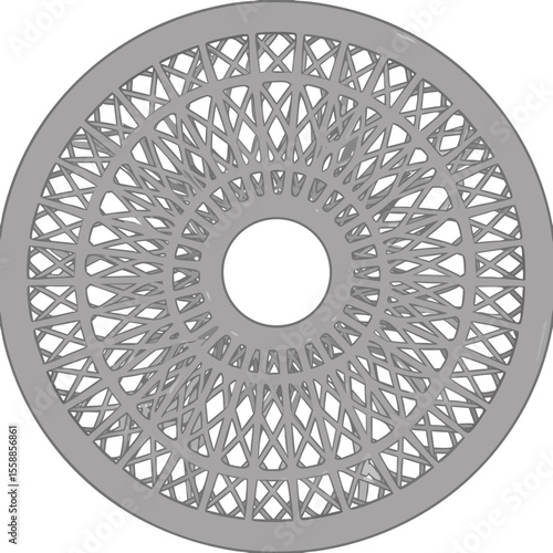 Vector illustration of silicone shower drain hair catcher in round mesh design isolated on transparent background
