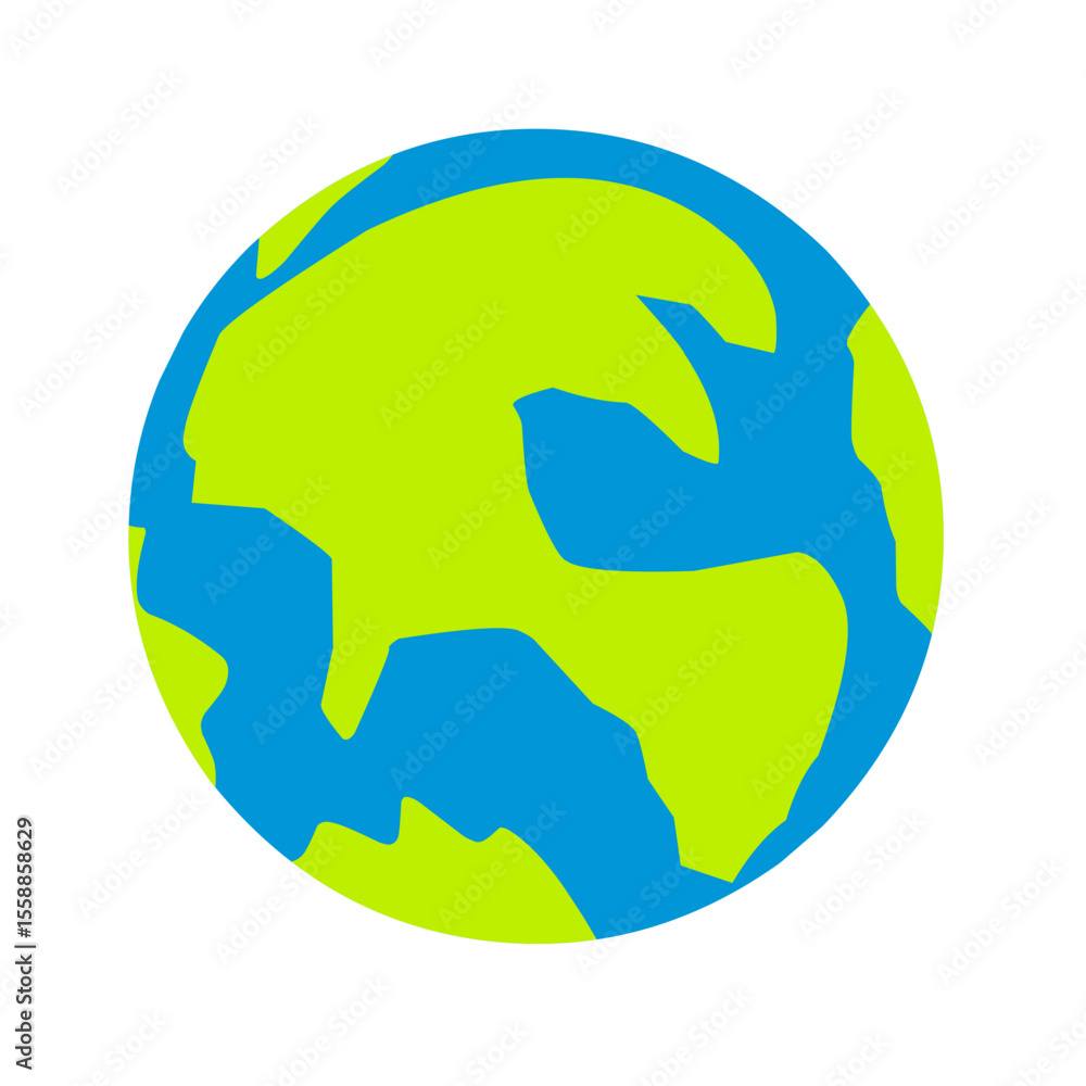 Earth globe flat illustration Earth globe flat illustration