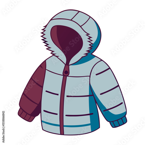 Kids Winter Puffer Jacket, Warm Hooded Coat, Child's Snowsuit