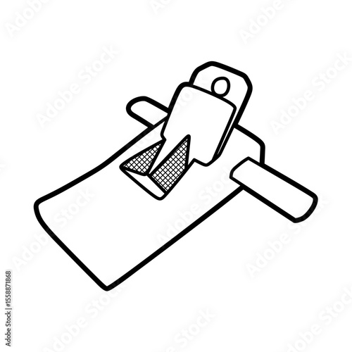 manual wood planer tool short black and white simple