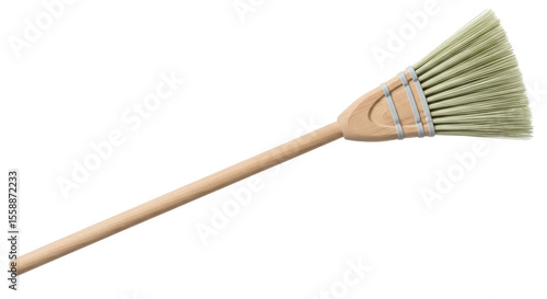 Bild auf Leinwand Isolated Traditional Corn Broom on White Background