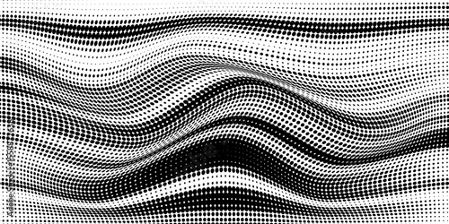 Set of halftone dots gradient pattern texture isolated on white background. Straight dotted spots using halftone circle dot raster texture. Vector blot half tone collection.
