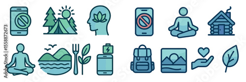 Activities promoting digital detox and mindfulness in nature settings during the daytime