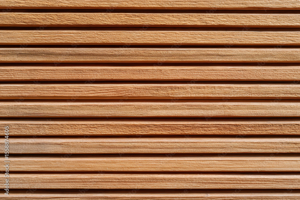 Obraz premium Close-up of Warm-Toned Wood Cladding Facade Detail