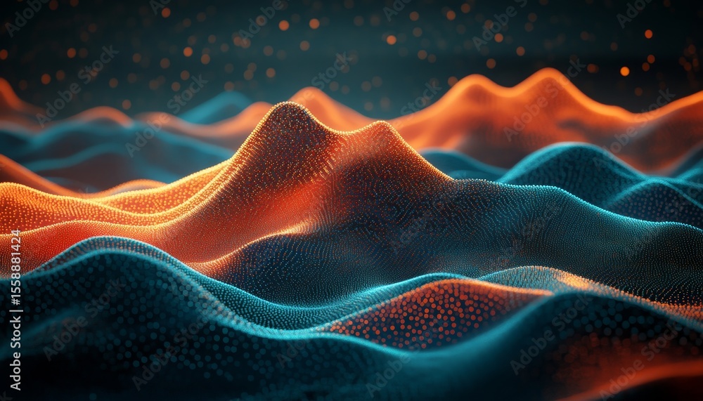 Fototapeta premium Colorful Abstract Background with Swirls and Glowing Bokeh Effects for Modern Design Projects