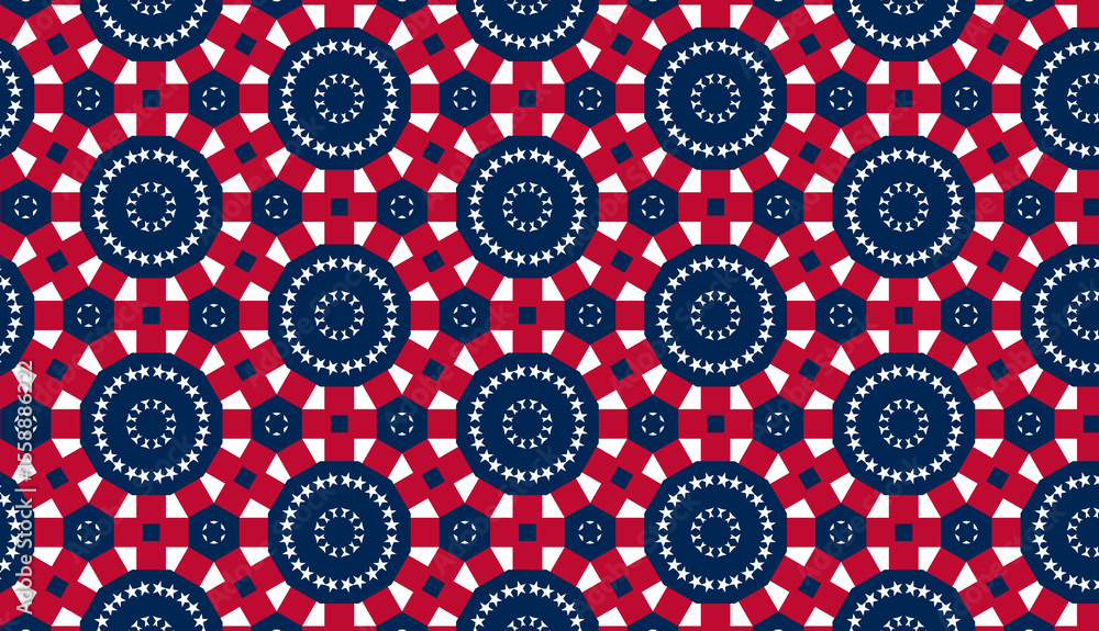 American Flag Colored Pattern with Repeating Stars and Horizontal Stripes for 4th of July Celebration, Ideal for Banners, Web Backgrounds, and Print Media American Flag Colored Pattern with Repeating Stars and Horizontal Stripes for 4th of July Celebration, Ideal for Banners, Web Backgrounds, and Print Media