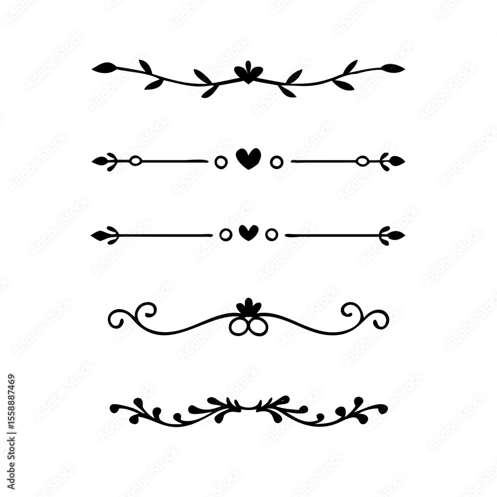 Gold text dividers doodle set. Wedding decorative elements. Divider ornament, borders, floral, vintage line separators. Hand drawn vector illustration isolated on white background. Set page dividers.
Gold text dividers doodle set. Wedding decorative elements. Divider ornament, borders, floral, vintage line separators. Hand drawn vector illustration isolated on white background. Set page dividers.