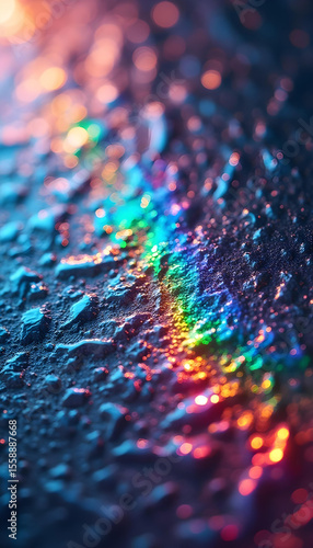 Trendy holographic iridescent foil texture, rainbow shine background wallpaper for phone