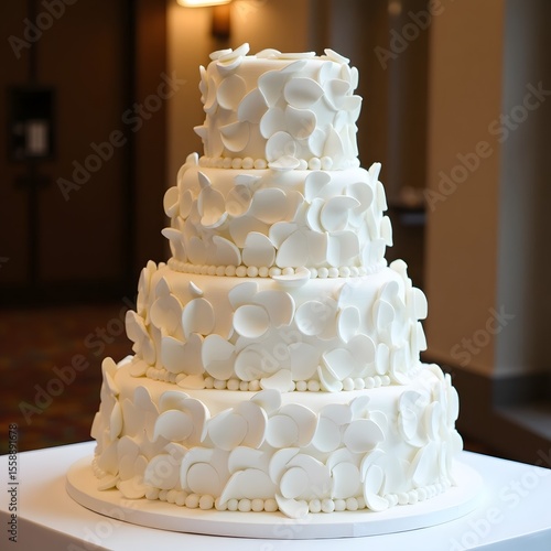 white wedding cake