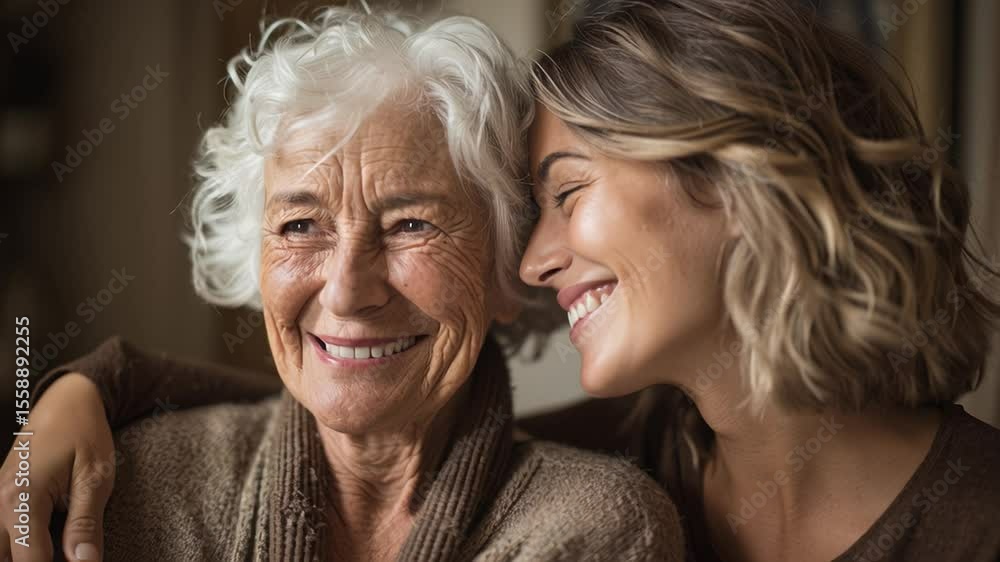 Heartwarming moment of joyful connection between generations Heartwarming moment of joyful connection between generations