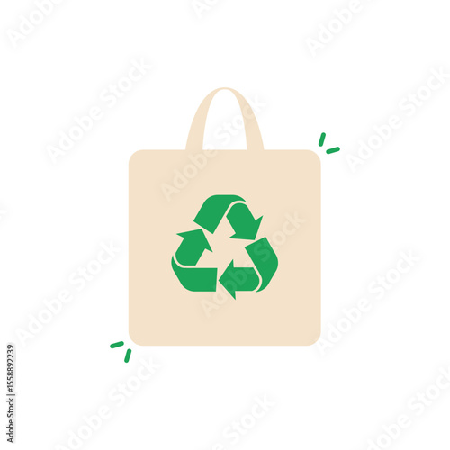 Zero Waste Bag Icon Vector Design.