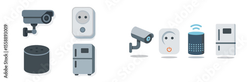 Smart home devices and security tools in modern household settings demonstrate technology's role in daily life and safety
