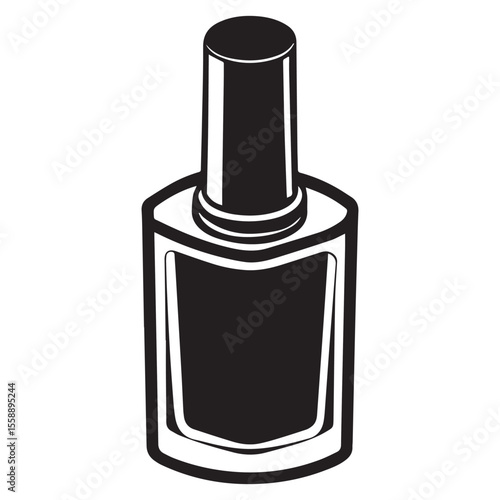 Elegant Nail Polish Bottle Illustration A Vector Graphic Design