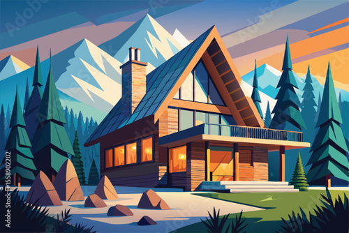 Mountain Cabin Retreat A Stunning A-Frame Home in the Majestic Alps