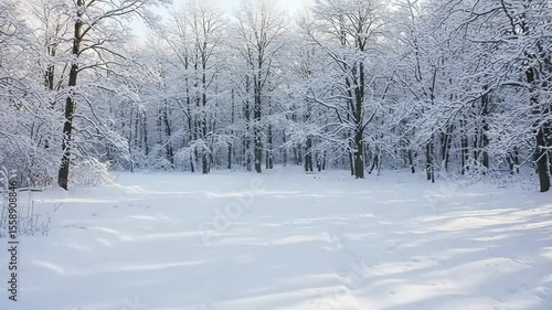 Snowy forest landscape