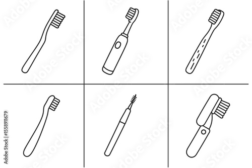 Variety of toothbrush designs: manual, electric, travel-friendly