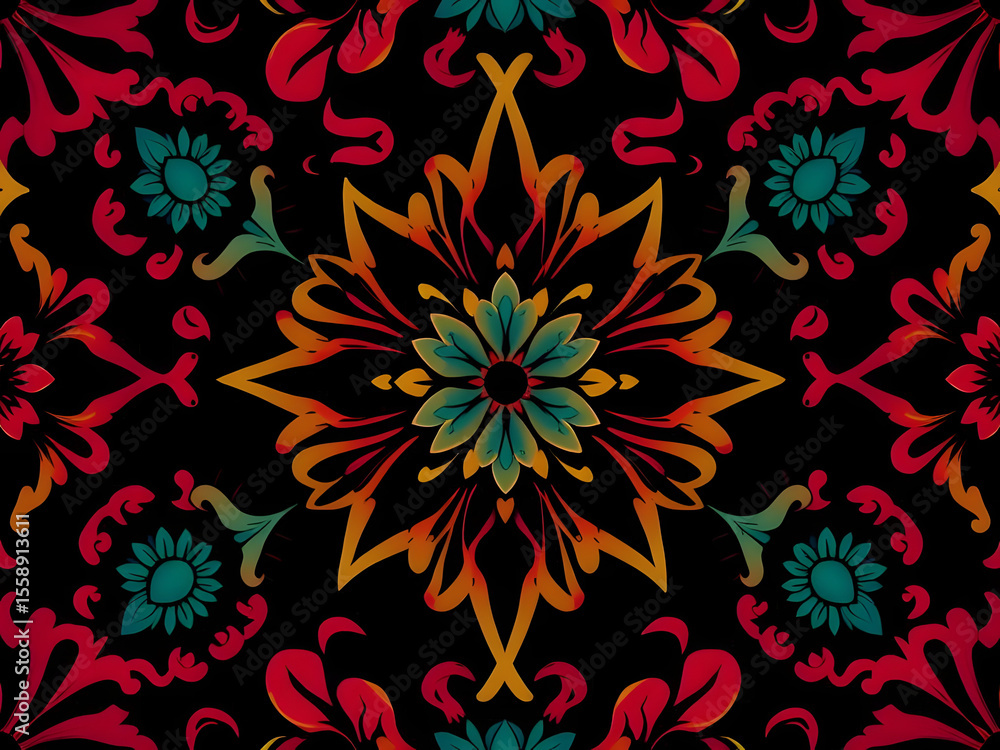 Fototapeta premium seamless floral pattern