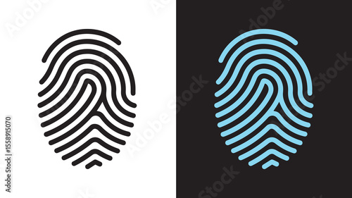 Fingerprint vector illustration. Human fingerprint icon.