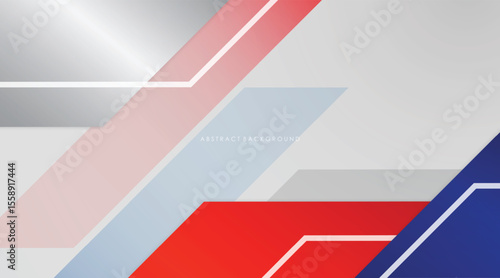 Modern abstract background blue and red with white colorful