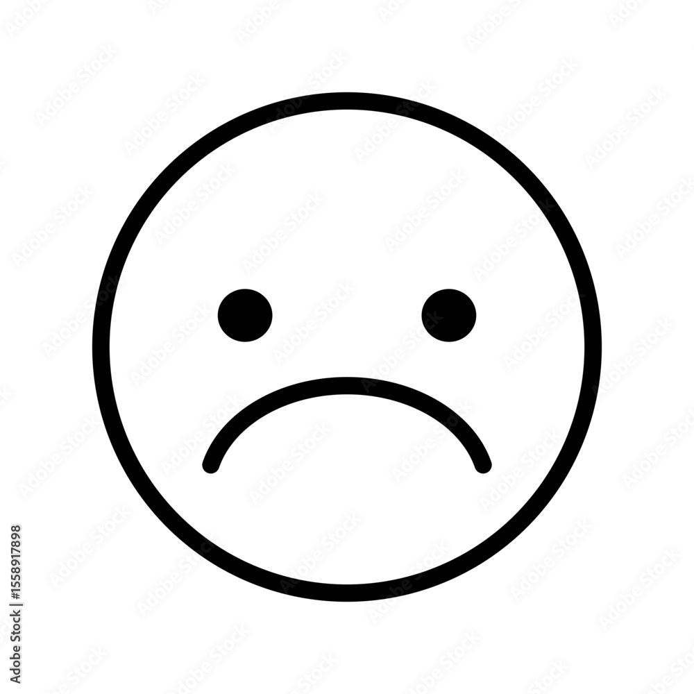 Fototapeta premium Emoticons Bad Negative Face Emoji Mood