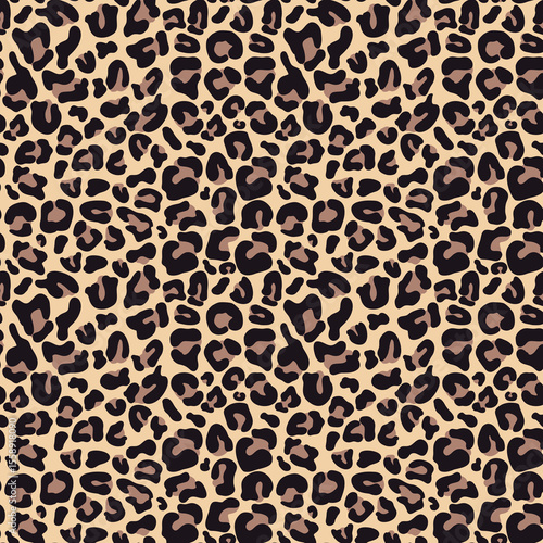 animal texture seamless leopard print, vector pattern with leopard spots, fashion stylish design for clothes, paper, fabric