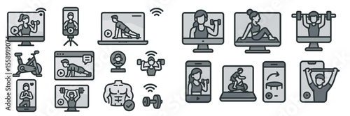 Online fitness classes and workout routines for home training