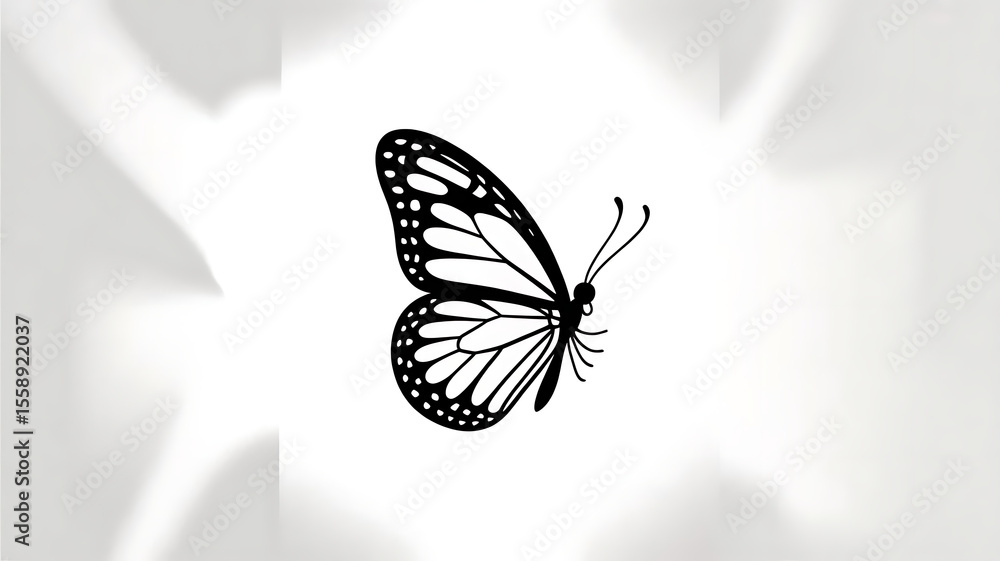 Obraz premium butterfly on a white