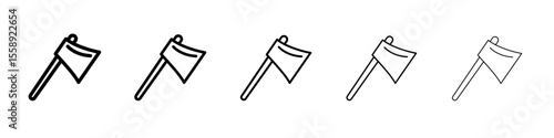 Axe Icon Single vector thin outline style sign