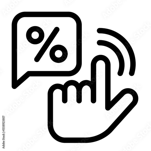 Web Marketing Click-Through Rate Icon for Digital Analytics and Conversion Tracking