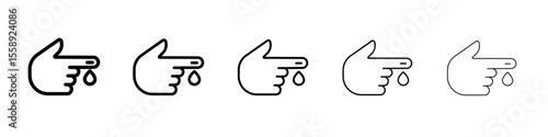 bleeding icon vector thin outline style sign