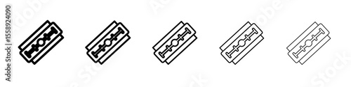 Blade razor icon vector thin outline style sign