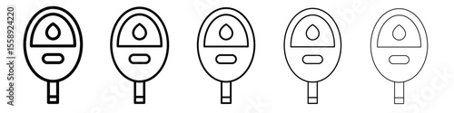 blood glucose icon vector thin outline style sign