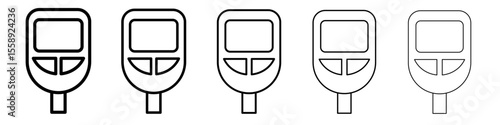 blood glucose icon vector thin outline style sign