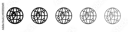 business expansion icon vector thin outline style sign