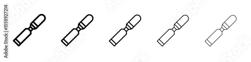 chisel icon vector thin outline style sign