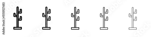 Coat Stand Icon vector thin outline style sign