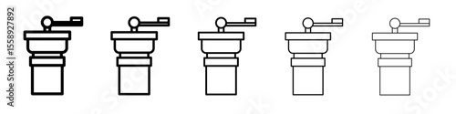 coffee grinder icon vector thin outline style sign