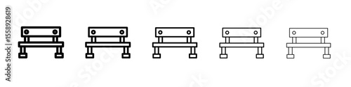 crown icon vector thin outline style sign