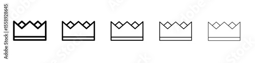 crown icon vector thin outline style sign