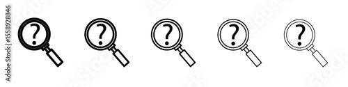 Curiosity icon vector thin outline style sign