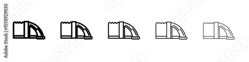 dam icon vector thin outline style sign