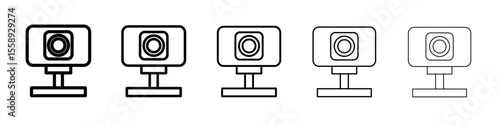 Digital Webcam icon vector thin outline style sign