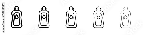 dish soap icon vector thin outline style sign