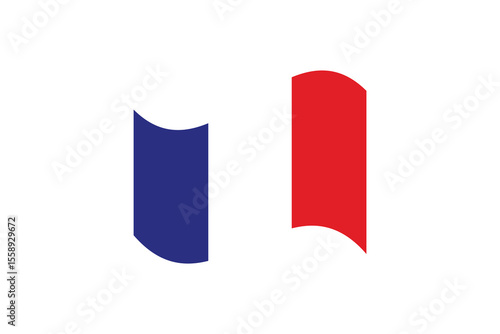 Free Download Wavy flag of France, isolated on a transparent background. French flag. Vector illustration - GFXLoad